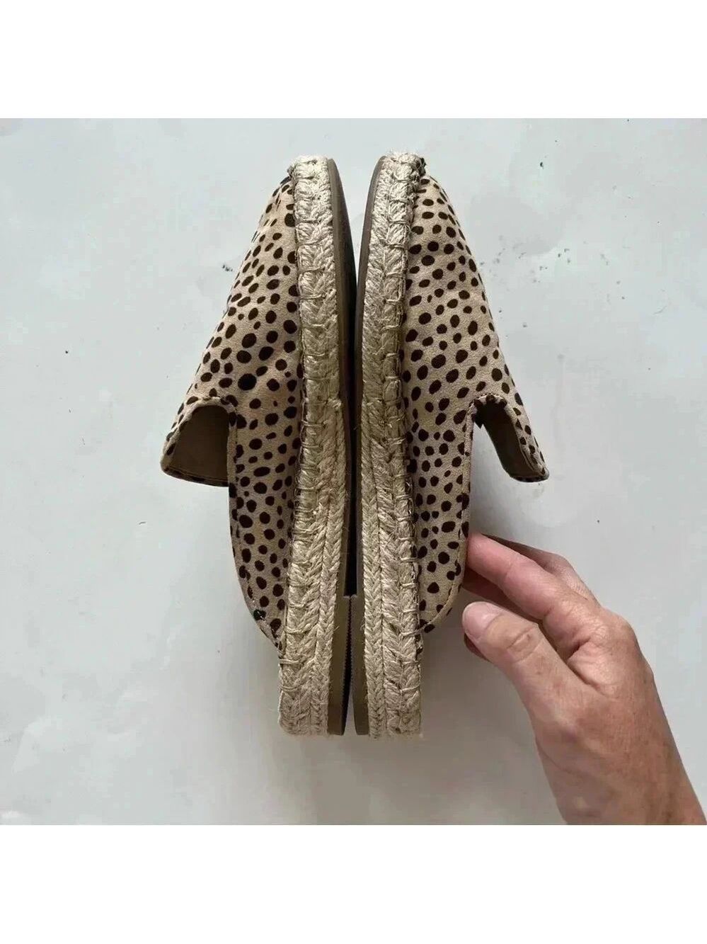 DV Dolce Vita Elaine Leopard Espadrille Slip on Mule size 7 - Picture 4 of 10